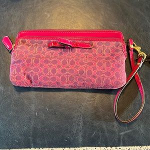 Pink Coach Wristlet